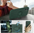 ABITKU iPhone 12 Case Compatible, Silicone with 360° Ring Kickstand Holder (Army Green) Soft Microfiber Cloth 6.1 inch