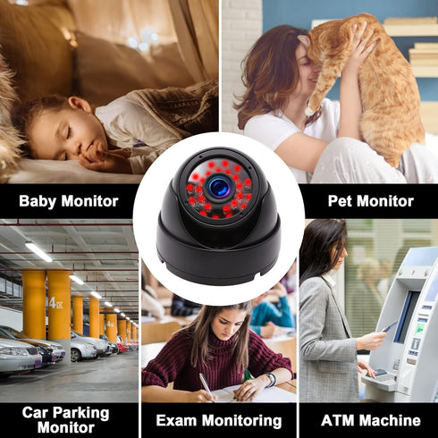 MMlove 720P USB Dome Camera with Night Vision, Waterproof, IR Cut & LED, Plug&Play Outdoor/Indoor Security Camera