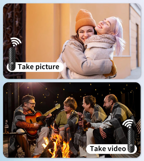 TONEOF CX609 Phone Selfie Stick Tripod Rechargeable Remote, Portable Wireless Remotes Shutter Compatible