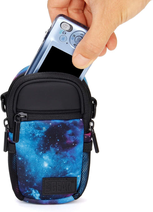 USA Gear Compact Camera Case, Point & Shoot Bag with Accessory Pockets and Rain Cover, Works with Sony, Canon, Nikon,