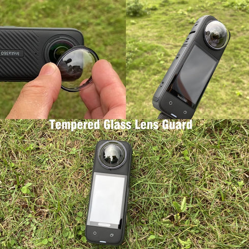 Fotoleey Protector Kit for Insta 360 X4, Tempered Glass Lens Guard Screen Protector for Action Camera