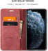 iPhone 11 Pro Max Wallet Case with Card Holder, RFID Blocking, PU Leather Magnetic Flip Case (Wine Red)