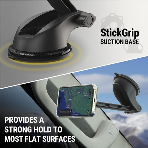 Scosche MagicMount SMSWDEX MagSafe Car Mount - Magnetic Phone Holder for Windshield/Dashboard, Compatible with iPhone