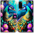 Bcov Galaxy S20 Case, Colorful Peacock Mandala Flowers Leather Flip Wallet Cover with Card Slot & Kickstand