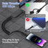 USB to USB-C and Lightning Cable 2 in 1, Short Coiled, 3A Fast Charge & Data Sync, Support Apple Carplay & Android Auto