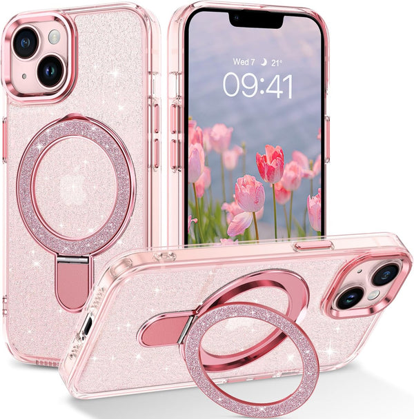 DOMAVER Magnetic Case for iPhone 13 and iPhone 14 with Stand [Compatible with