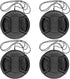 Camera 52mm Lens Cap Center Pinch with Lens Cap Leash Hole Bundle