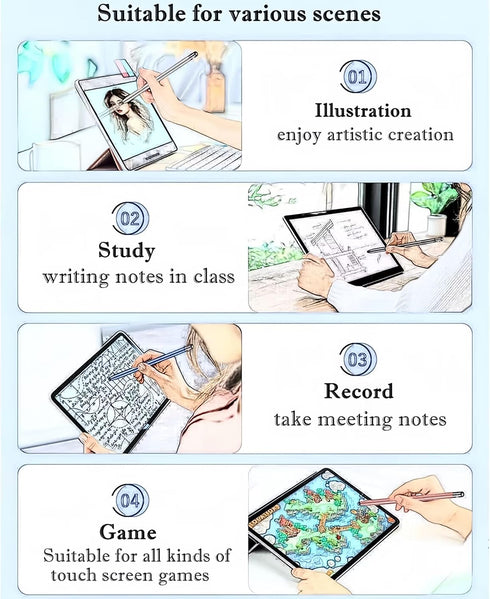 6 Pack Stylus Pen for Touchscreen, Smozer 2 in 1 High Sensitivity Capacitive Stylus for iPad, iPhone, Android (Fine Tip)