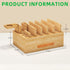 LEOKKARR Bamboo Charging Station with Watch Stand, Desktop Charging Station Organizer, Wood Docking Station for Phones
