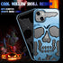 iPhone 13 Phone Case, Sierra Blue Cool Skull Skeleton Gothic Hollow Design for Men & Women