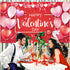 Sumind Happy Valentine‘s Day Banner, 73''x43'' Heart Photography Backdrop for Party Decorations and Photo Booth