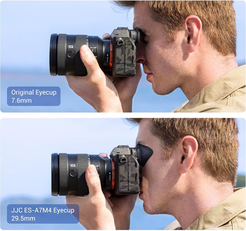 JJC Camera Viewfinder Eyecup for Sony A7R V A7R5 A7 IV A7M4 A7S III, Oval Shape Soft Silicone Design