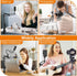 Overhead Phone Mount with 60 LED Light: Portable Selfie Light and Phone Holder for Desk, Camera Mount Arm Stand for