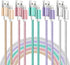 MFi Certified 5-Pack Nylon Braided Lightning Cables for iPhone 14, 13, 12, 11, XS, XR, 8, 7, 6s & iPad.