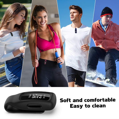 4-Pack Clip Case Compatible with Fitbit Inspire 2/3, Soft Silicone Clip Clasp Accessory