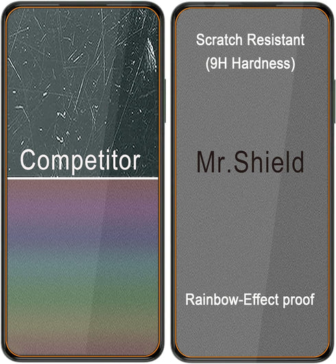Mr.Shield Screen Protector for Cricket Outlast & AT&T Jetmore, Tempered Glass, 3-Pack, Japan Glass with 9H Hardness