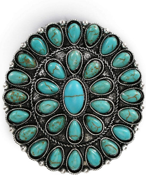 Turquoise Western Phone Grip, Teal Marble Stone Phone Holder UYH6