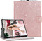 Fingic iPad Air 13 inch Case 2024, iPad Pro 12.9 inch 2018-2022 Case with Pencil Holder, Rose Gold