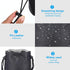 PATIKIL Soft Drawstring Lens Pouch Bag with Cotton Pad, 3.94" x 3.94" Thick Fleece Cloth for SLR Lens, Black