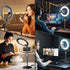 Wowcati 10" Desk Ring Light with Magnetic Phone Stand for Zoom Meetings, Ring Lights for Video Recording, Laptop Light