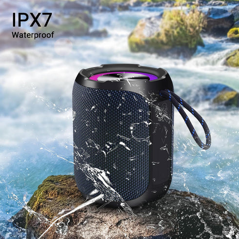 YOUXIU 40W Portable Bluetooth Speaker, 360 Degree Stereo Subwoofer, IPX7 Waterproof, Double Pairing Support