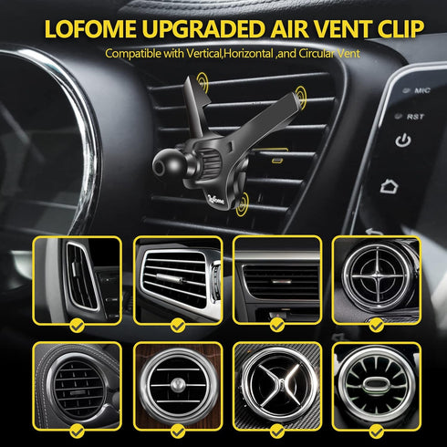 Universal Air Vent Clip for Car Mount,Sturdy Vent Grip for Most Car Phone Holder&Wireless Car Charger-Only Vent Clip for Replace/Upgrad(Compatible with Joint Ball Diameter 0.67 in/17mm)