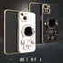2 Pack Astronaut Phone Ring Holder Finger Kickstand - Cute Foldable ABS Space Phone Back Grip for All Phones and