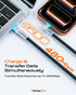 240W 180 3.3ft chubbycable Chubby RotateX Dual Rotating Fast Charging Cable with LED Light Soft Silicone USB C Cable