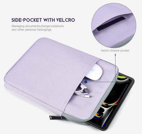 12.9 inch iPad Pro Sleeve Case for 2024 iPad Pro 13 inch, iPad Air 13", M2, M1 (6th/5th/4th/3rd Gen) with Magic