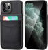 KIHUWEY iPhone 12 Pro Max Case Wallet with Credit Card Holder, Premium Leather Magnetic Clasp Kickstand Cover (Black)