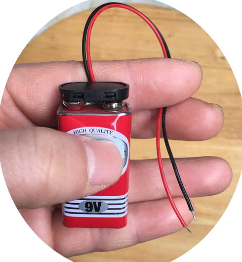 (Pack of 5) T-Type 9V Battery Connector, 9 Volt Battery Clip with Wire and Hard Buckle Plastic Housing