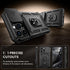 Goton iPhone 15 Pro Max Case - Heavy Duty Shockproof Bumper with Screen Protector & Slide Camera Cover, Black
