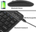 Bluetooth Wireless Keyboard and Mouse Combo, Ultra-Slim Ergonomic Rechargeable Set for Apple iPad, iPhone, Android