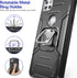 for Moto One 5G Ace Case with Screen Protector, Shock Absorption Heavy Duty Slim Case with Car Mount Kickstand