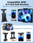 LZSIG 4.7-13.5" Tablet Holder for Mic Stand with Power Bank Clip - Adjustable iPad/iPhone Mount for Music Stand