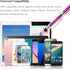 Besgoods Stylus Pens 6Pcs Crystal 2 in 1 Slim Capacitive & Ballpoint Pen for Touch Screens, Sky Blue Pink Purple Royal
