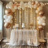 20FT 8FT (4 5x8FT) Fomcet Tulle Curtains with Lights String Champagne X Sheer Backdrop Curtains for Parties Wedding