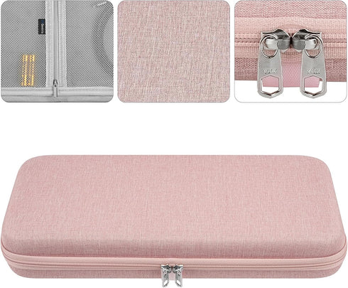 Geekria Hard Shell Protective Keyboard Carrying Case, Travel Bag for Logitech MK470, K585, K580, MK470 Slim Combo (Pink)