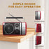 LEOTEC AM FM Radio, Portable Bluetooth Radio, Battery Operated, Best Reception with Headphone Jack, Handheld (Red)
