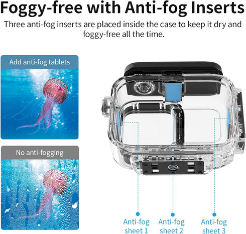 Waterproof Case for Insta360 Ace Pro Action Camera, 60M/197FT Diving Housing Cover Shell