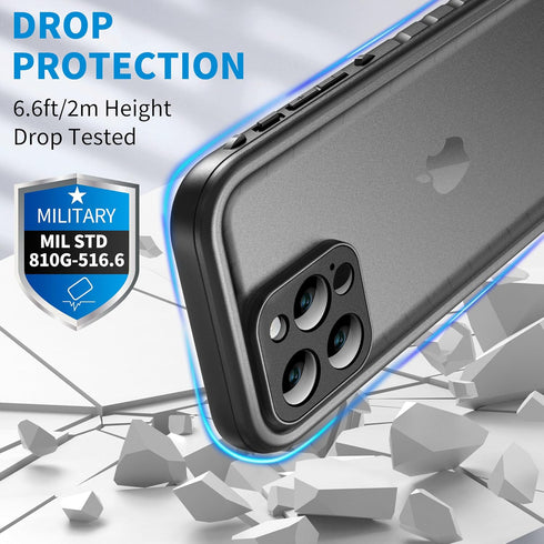 SPORTLINK Waterproof Case for iPhone 14 Pro Max, Built-in Shockproof Dustproof Screen Protector, IP68