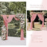 Wedding Arch Draping Fabric - 8 Panels 28" x 20ft Dusty Rose Chiffon Drapes for Ceremony and Reception Decorations