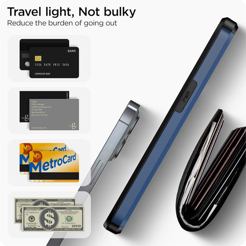 2024 NEW iPhone 15 Plus Case with Card Holder - Wireless Charging Compatible Wallet Case with Hidden Slot for Men and