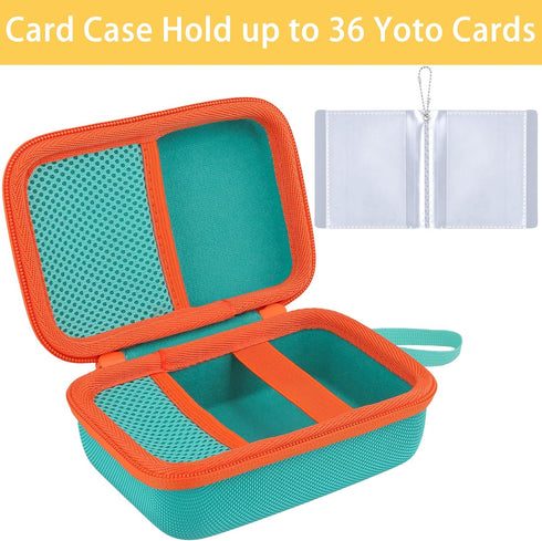 co2CREA Hard Case for Yoto Mini 2024 Edition Kids Audio Music Player, Teal Case Holds Up to 36 Audiobook Cards