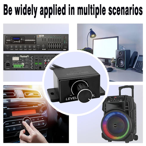 Groovely Universal RCA Remote Amplifier Level Controller with Bass Control Knob and Sub Amp Volume Control Cable