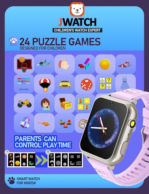 Kids Smart Watch for Boys Girls - 6-12 with Pedometer, Audio Book, Camera, Music Player - Birthday Present Christmas,