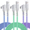 Pofesun USB C Cable Fast Charging 3-Pack 10ft Nylon Braided Right Angle USB A to USB C Charger for Samsung Galaxy