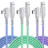 Pofesun USB C Cable Fast Charging 3-Pack 10ft Nylon Braided Right Angle USB A to USB C Charger for Samsung Galaxy