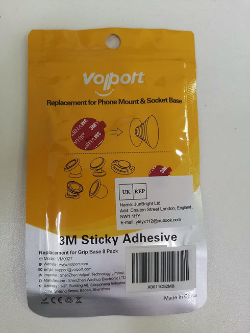 3M Sticky Adhesive Replacement Parts for PopSocket Base, 6pcs 1.38 Circle Double Sided Tape & 2pcs VHB Sticker Pads