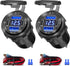 12V USB Outlet, 4 USB Port Aluminum Charger Socket, 2 USB C PD & 2 USB QC3.0 with Voltmeter for Car Boat Marine